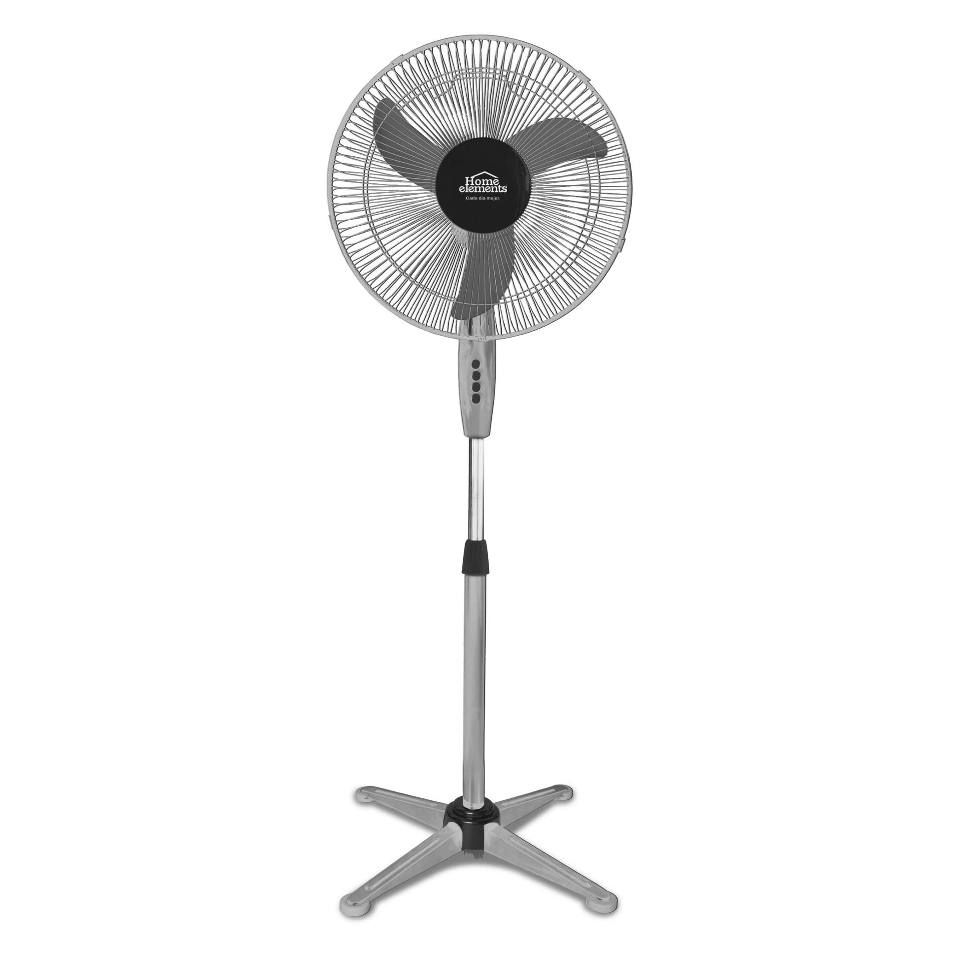 Ventilador Pedestal 16 P 3 Aspas Gris Home Elements