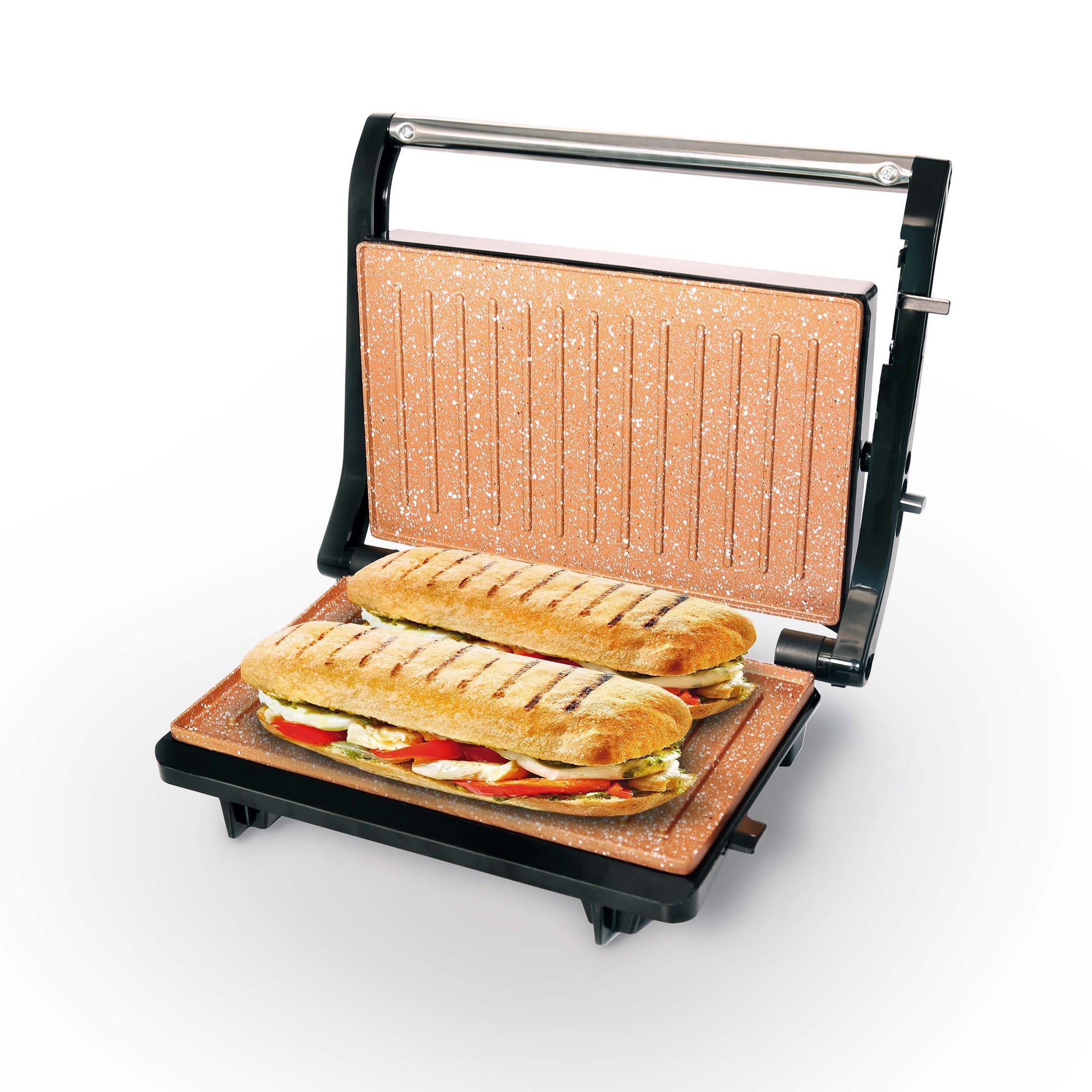 Sanduchera Y Grill Asador Panini Cobre He-215 Home Elements