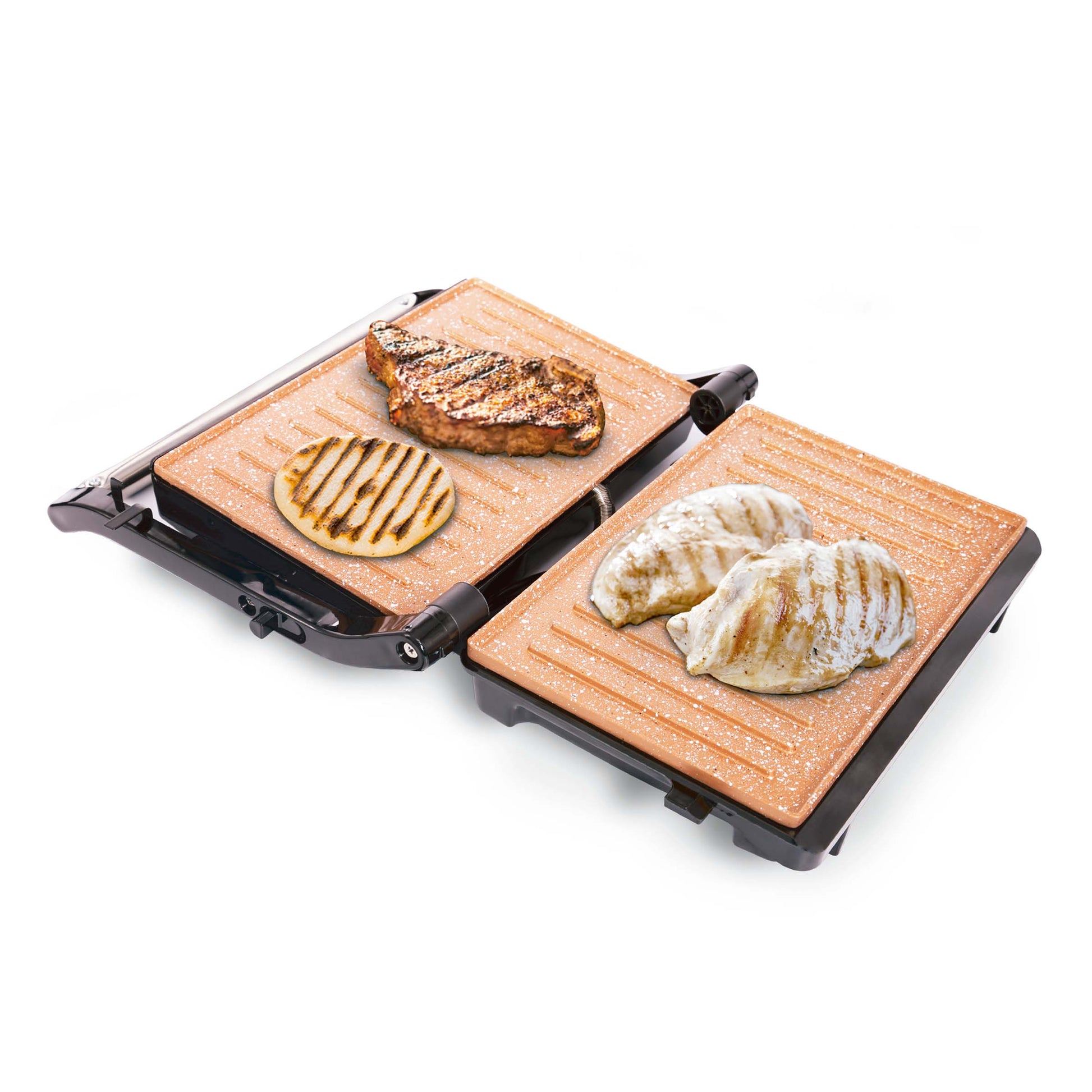 Sanduchera Y Grill Asador Panini Cobre He-215 Home Elements