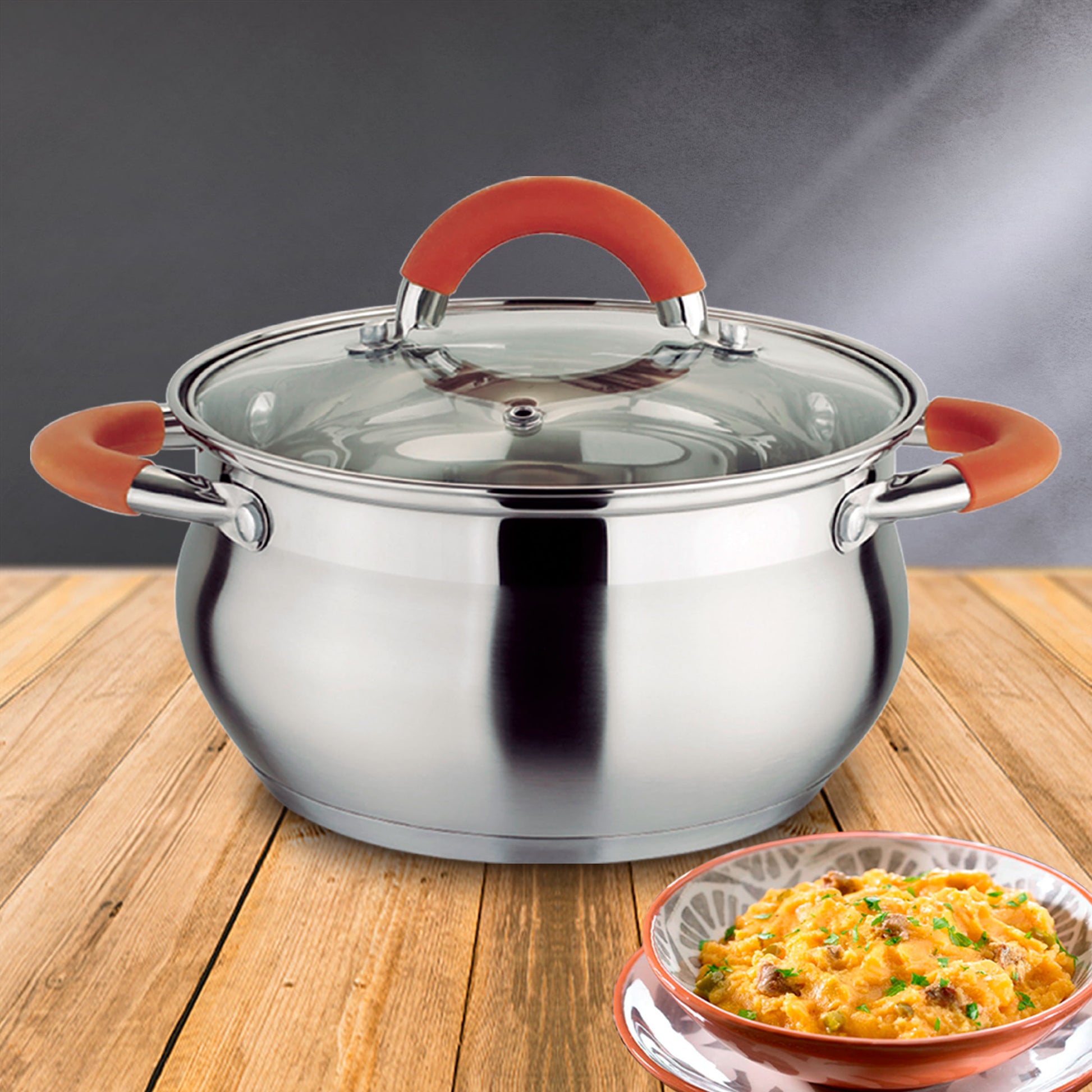 Olla 18 Cm Acr. Inox. Tp. Vid. Insertos Scona Home Elements