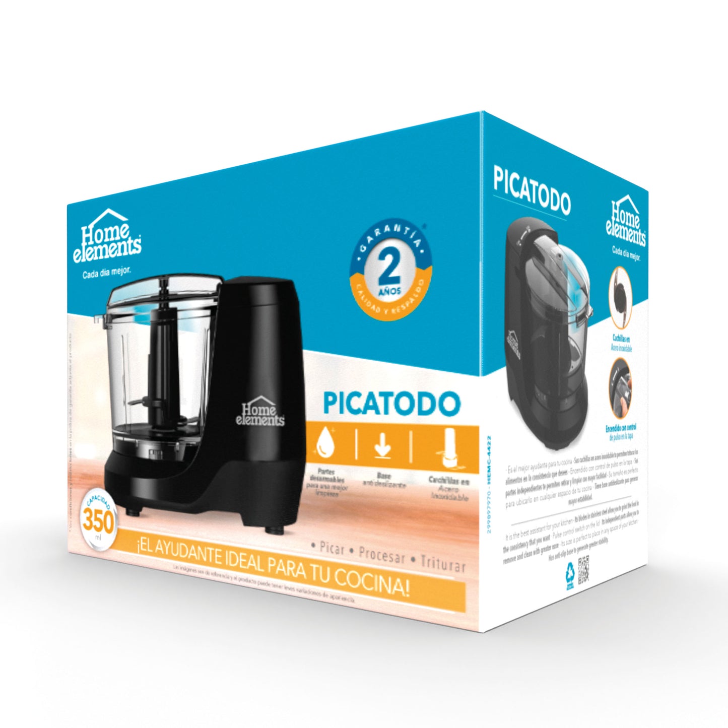 Picatodo 350 Ml Negro Hemc-4422 Home Elements