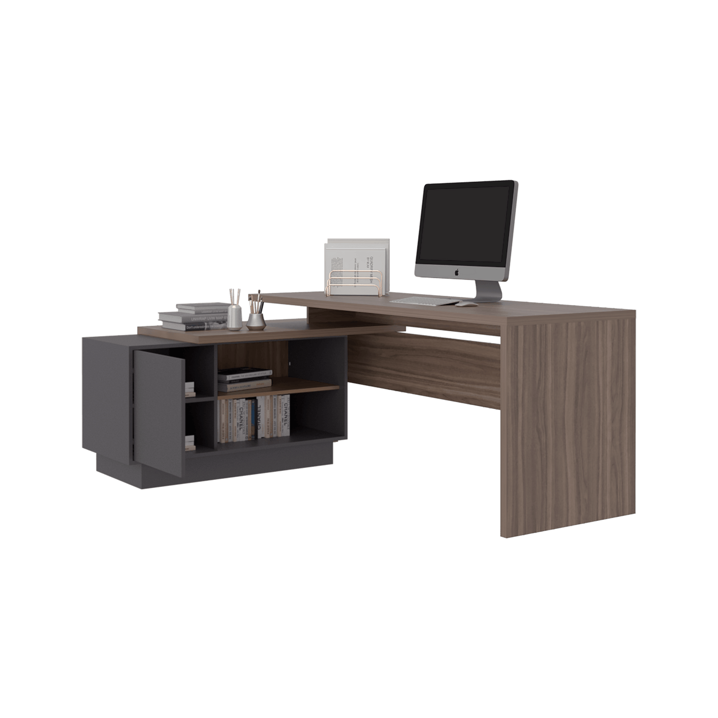 Escritorio En L Office 14 71X179X125 Rta Avellana