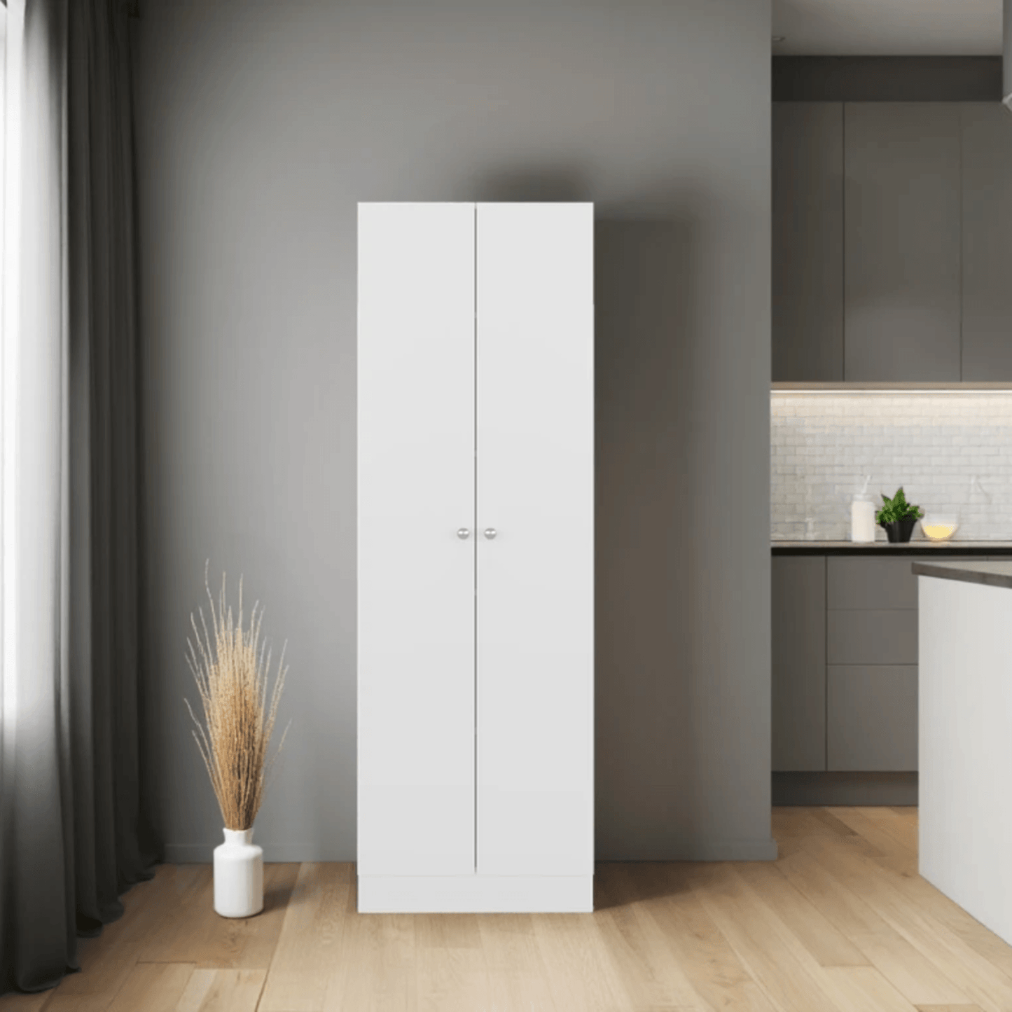 Mueble Alacena Multiuso 180X60X30 Rta Blanco Zf