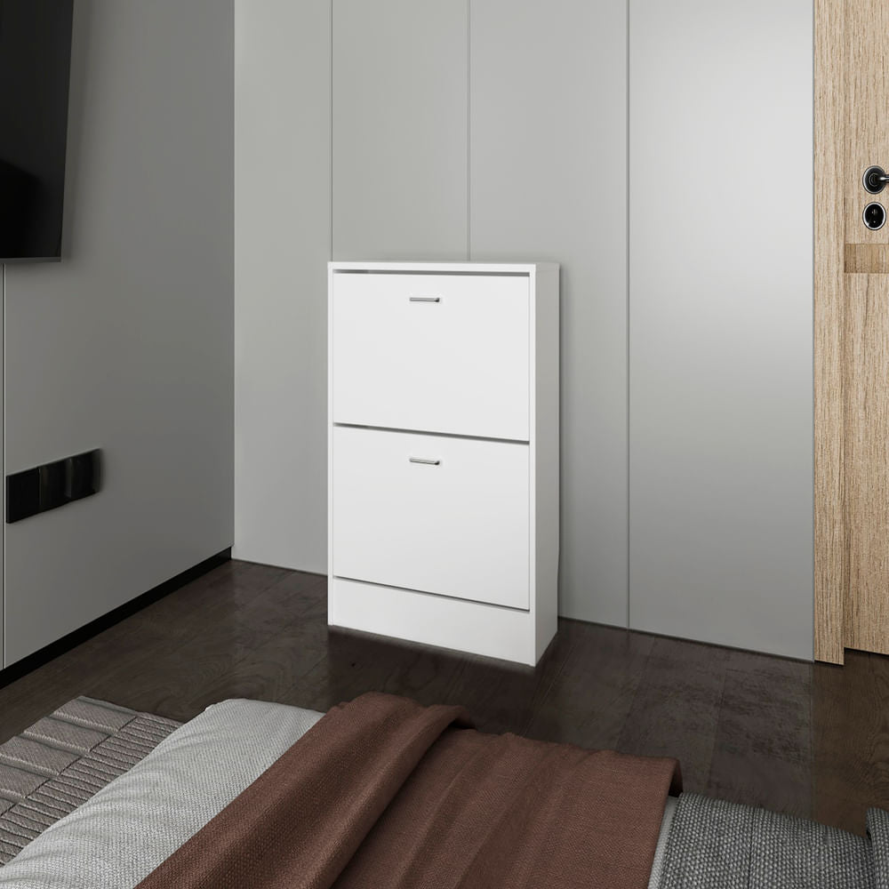 Zapatero Inola 2 Puertas 80X63X24 Rta Blanco Zf