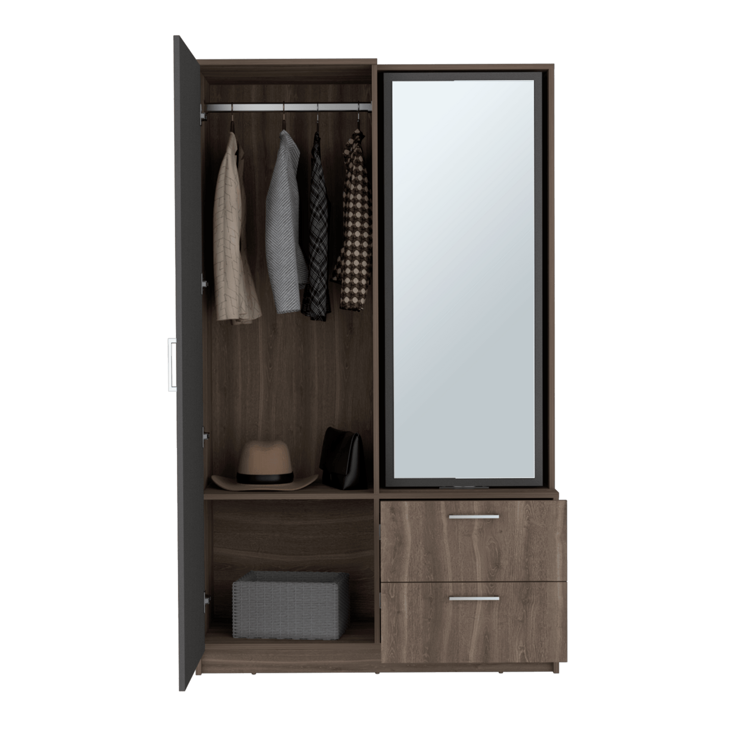 Closet Seville 180X106X46 Rta Milán Plomo