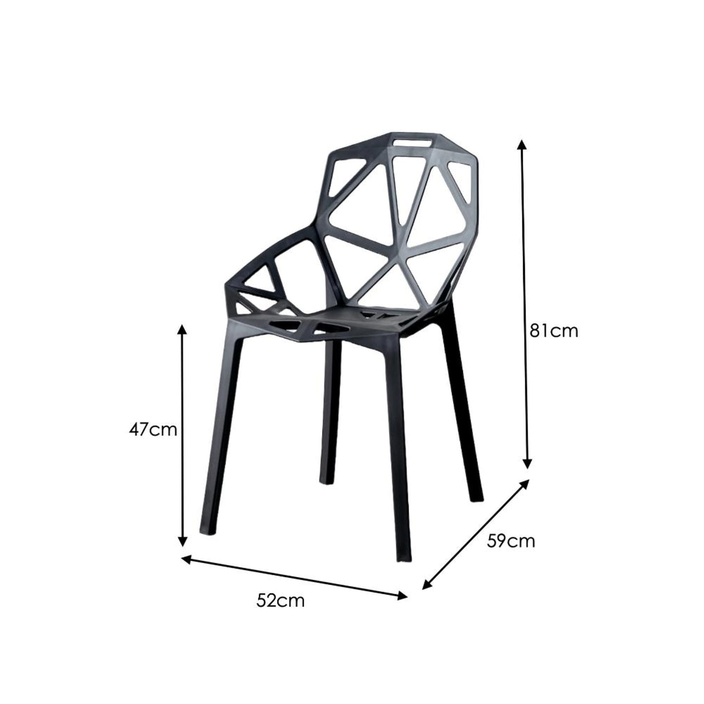 Silla Roxy 81X52X59 Rta Negro