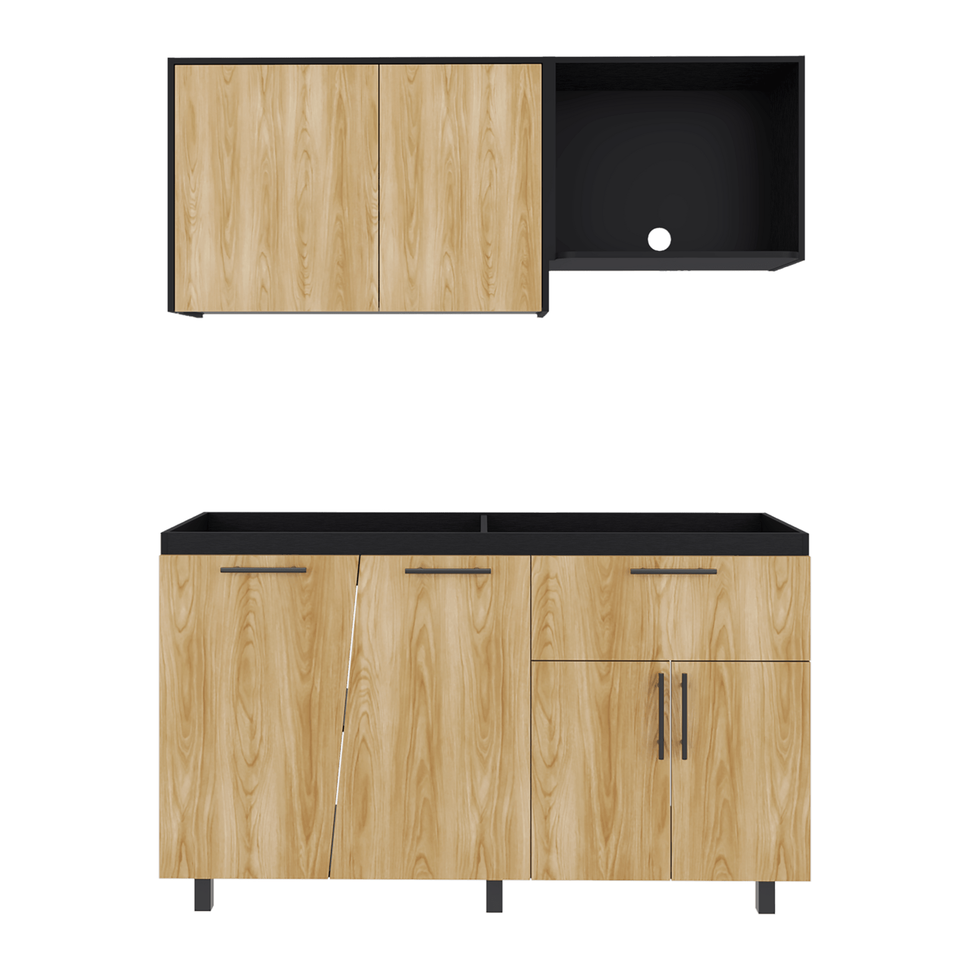 Cocina 150 Emilia 60X150X35 Rta Fresno Eu Wengue