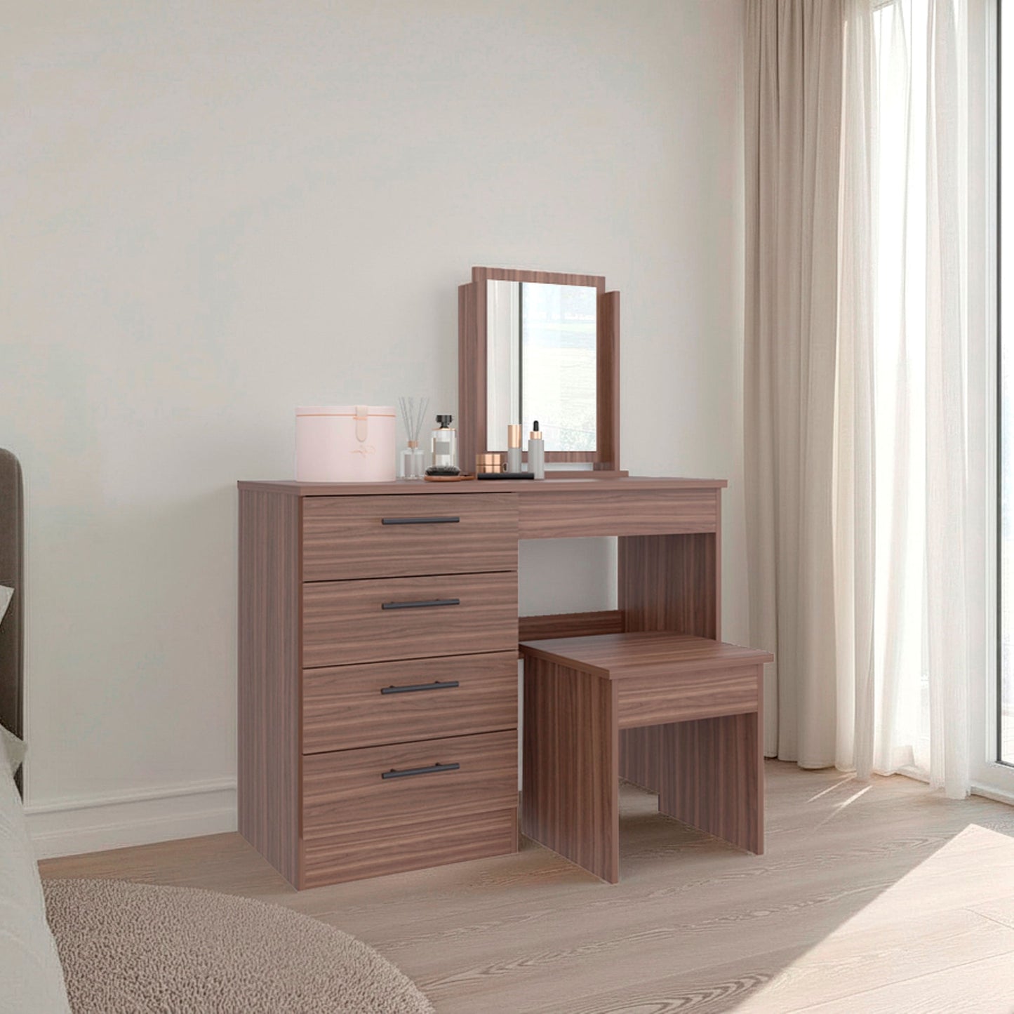 Mueble Tocador Kaia Rta Avellana + Wengue
