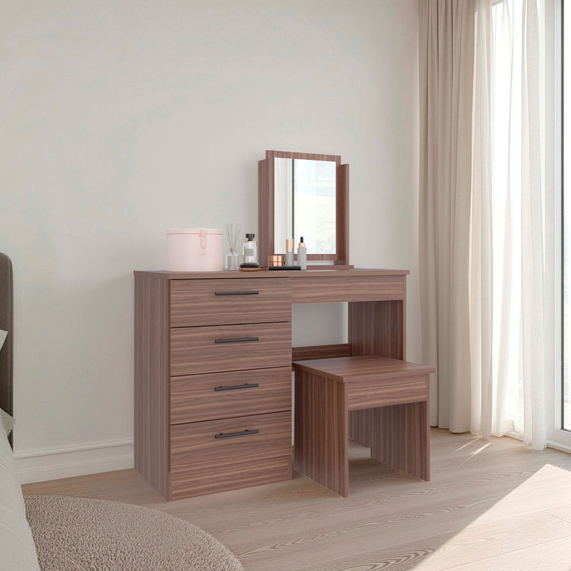 Mueble Tocador Kaia Rta Avellana + Wengue