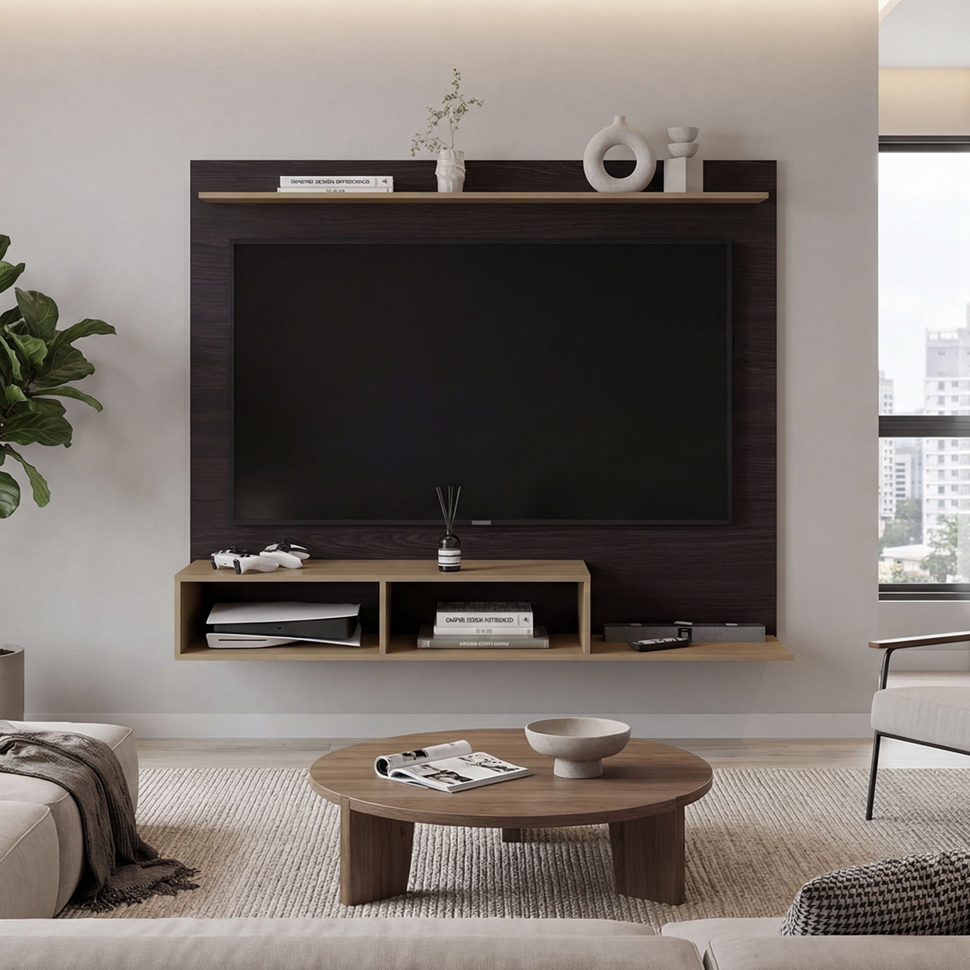 Panel Tv Munt 130X160X31 Rta Wengue Fresno Zf