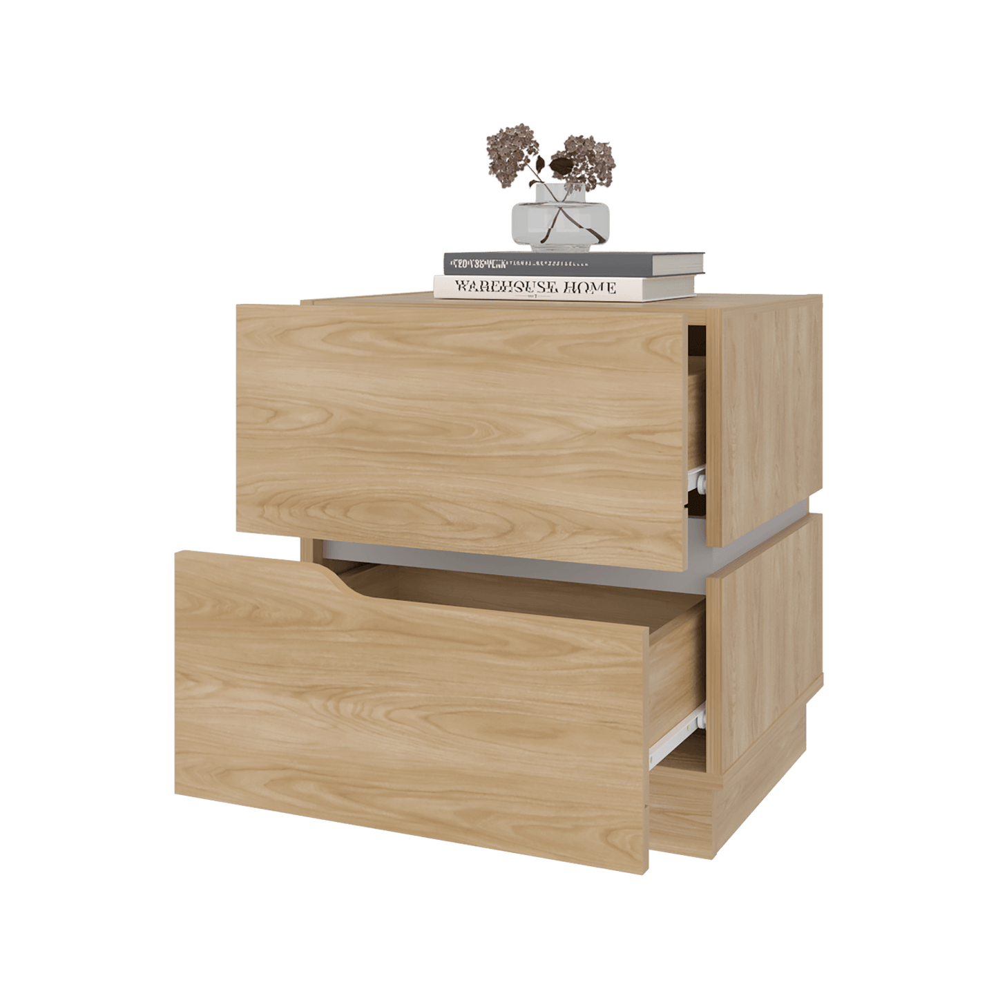 Mesa De Noche Bonnie 50X45X40 Rta Fresno Blanco