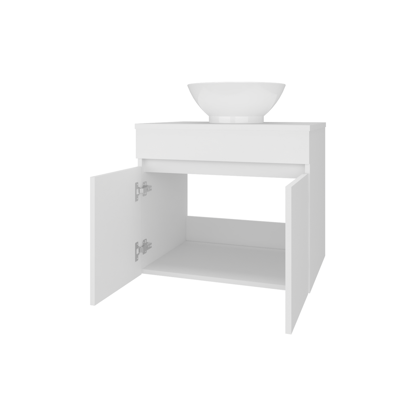 Mueble De Baño Aereo Manchester 51X59X44 Rta Blanco Mqz Zf