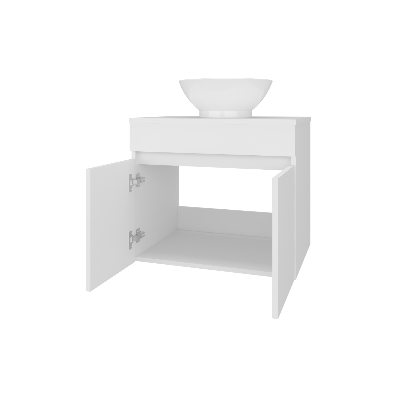 Mueble De Baño Aereo Manchester 51X59X44 Rta Blanco Mqz Zf
