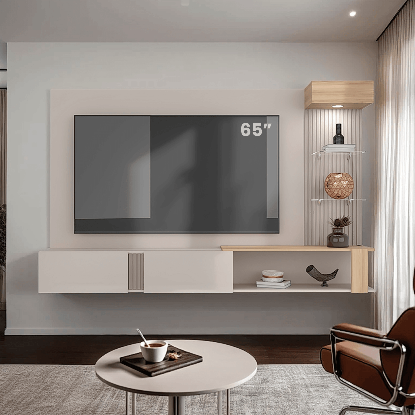 Panel De Tv Isolde 132X208X734 Rta Capri Fresno