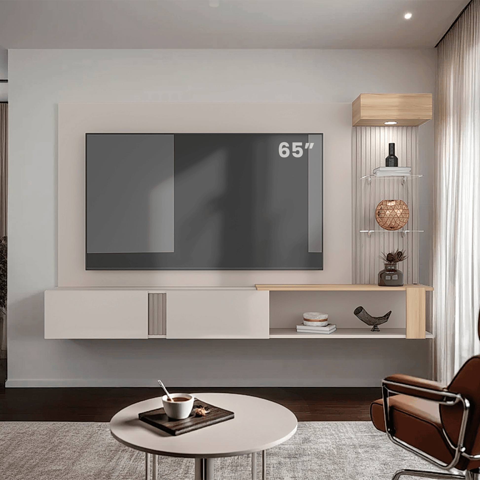 Panel De Tv Isolde 132X208X734 Rta Capri Fresno