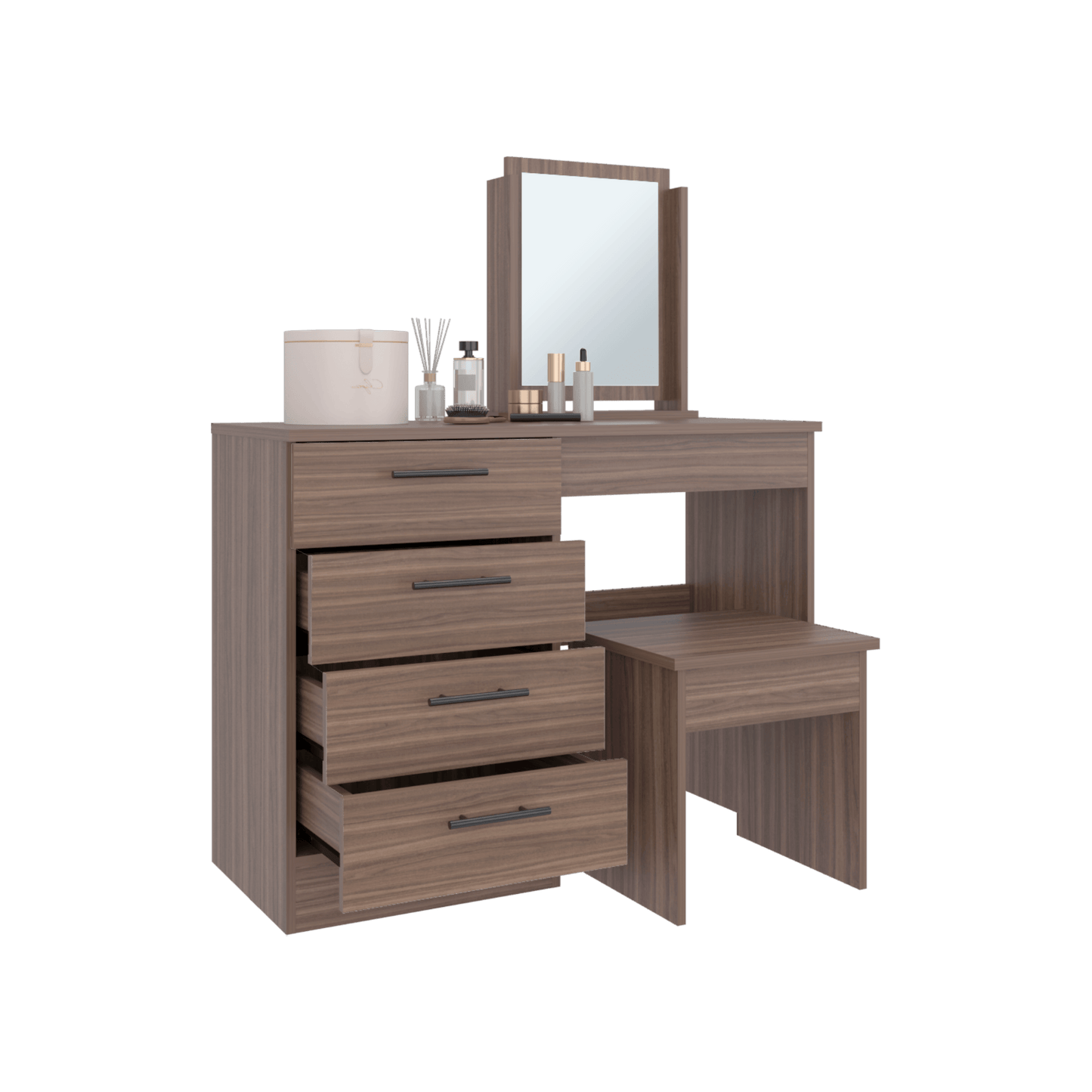 Mueble Tocador Kaia Rta Avellana + Wengue