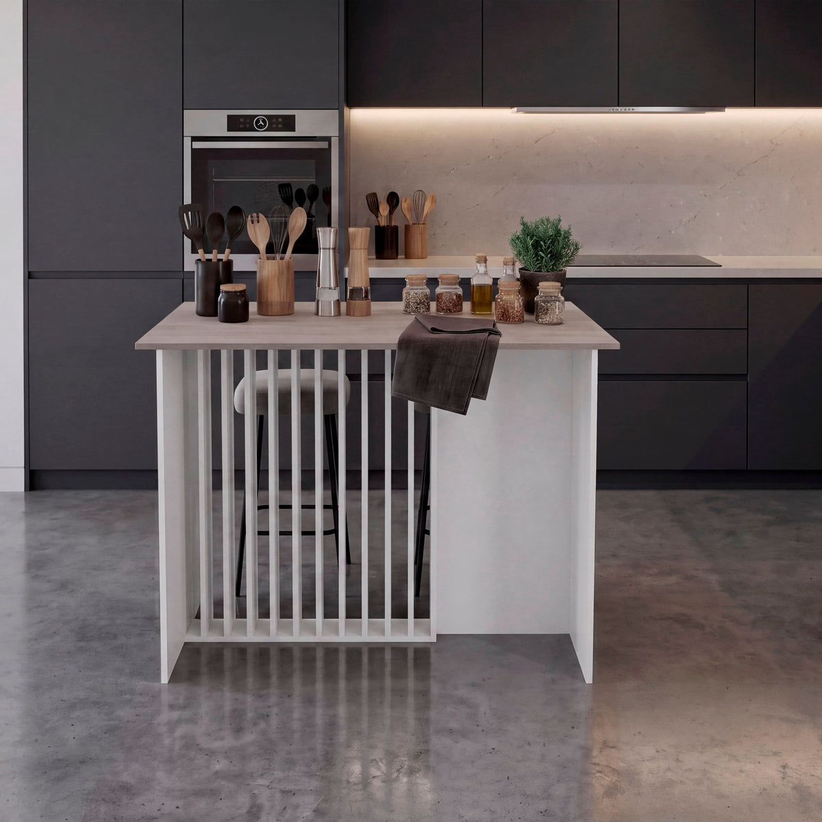 Barra Auxiliar De Cocina Alé 90X120X60 Rta Blanco