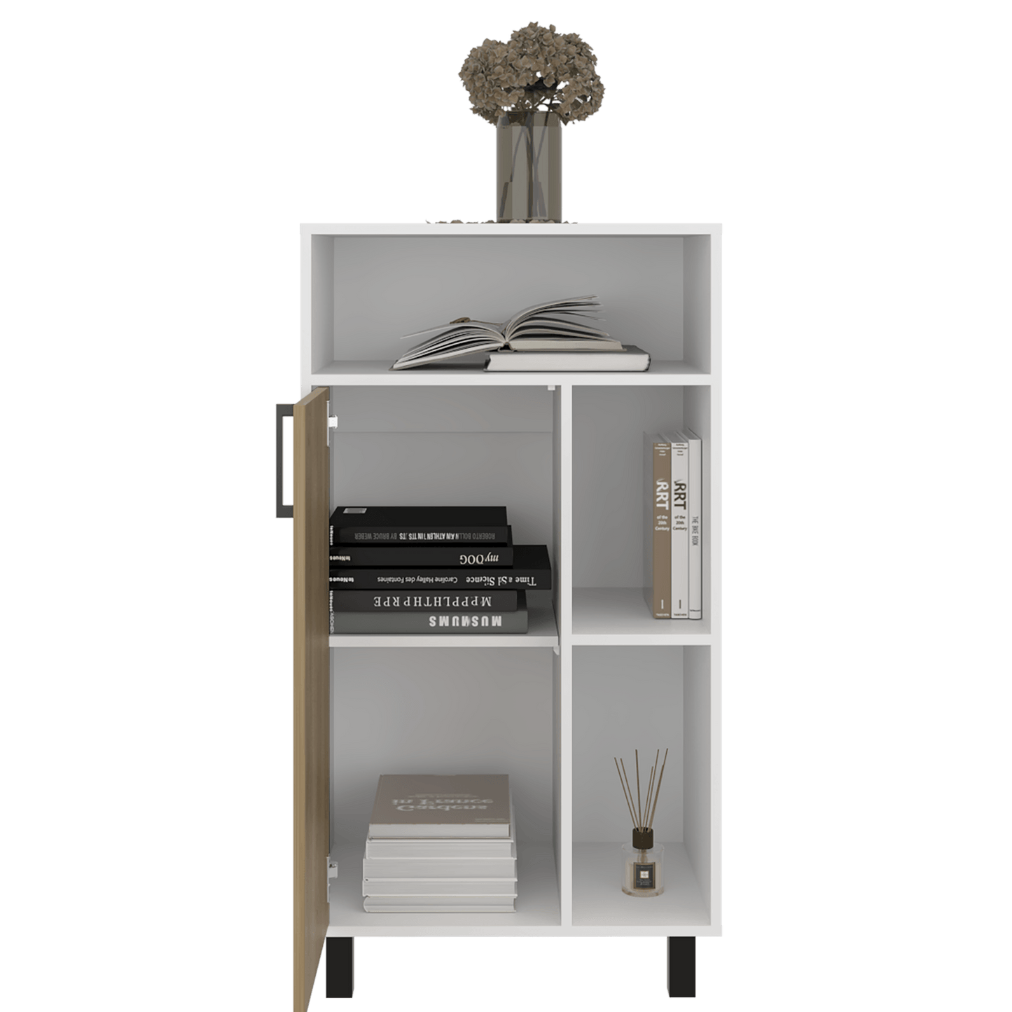 Archivador Mediano Bryce 111X60X39 Rta Blanco Fresno
