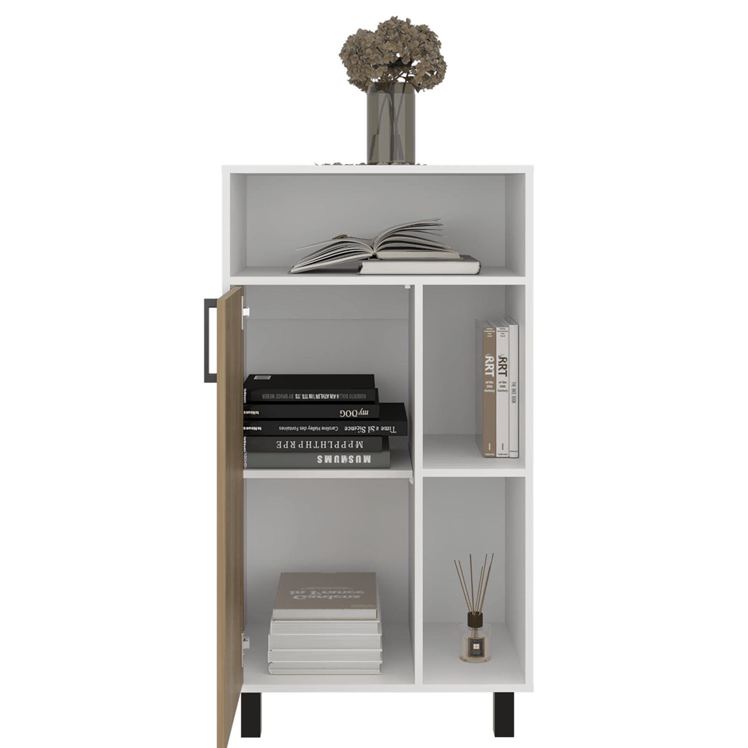 Archivador Mediano Bryce 111X60X39 Rta Blanco Fresno