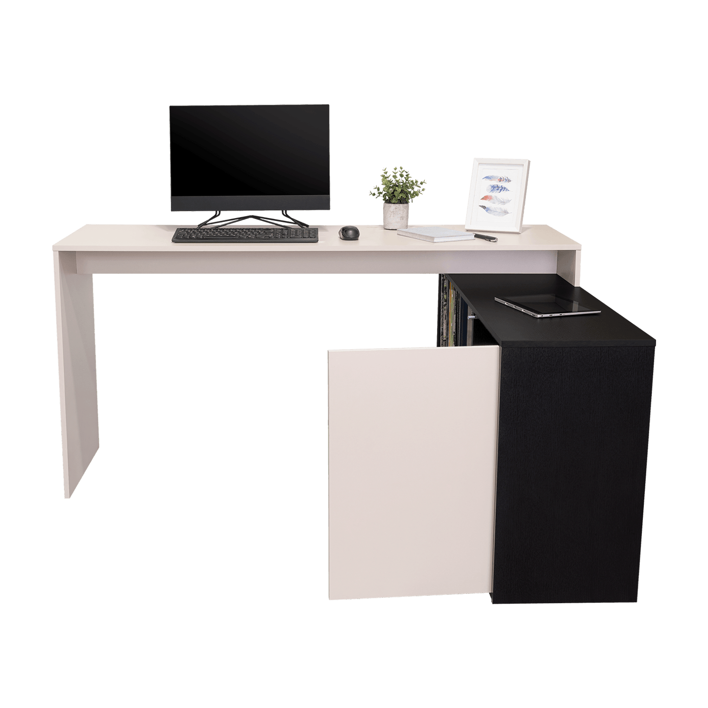 Escritorio En L Cuera 80X150X116 Rta Capri Wengue