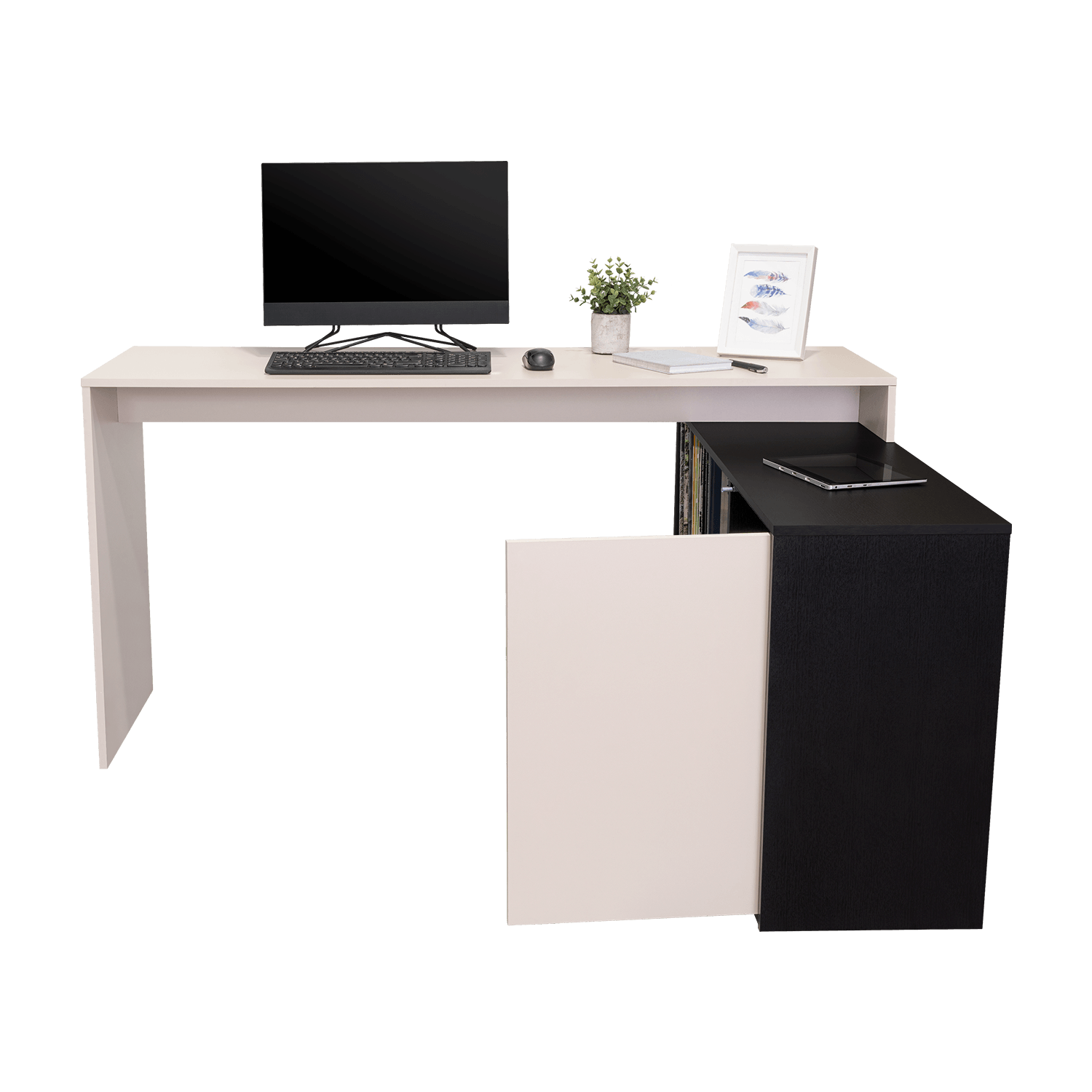 Escritorio En L Cuera 80X150X116 Rta Capri Wengue
