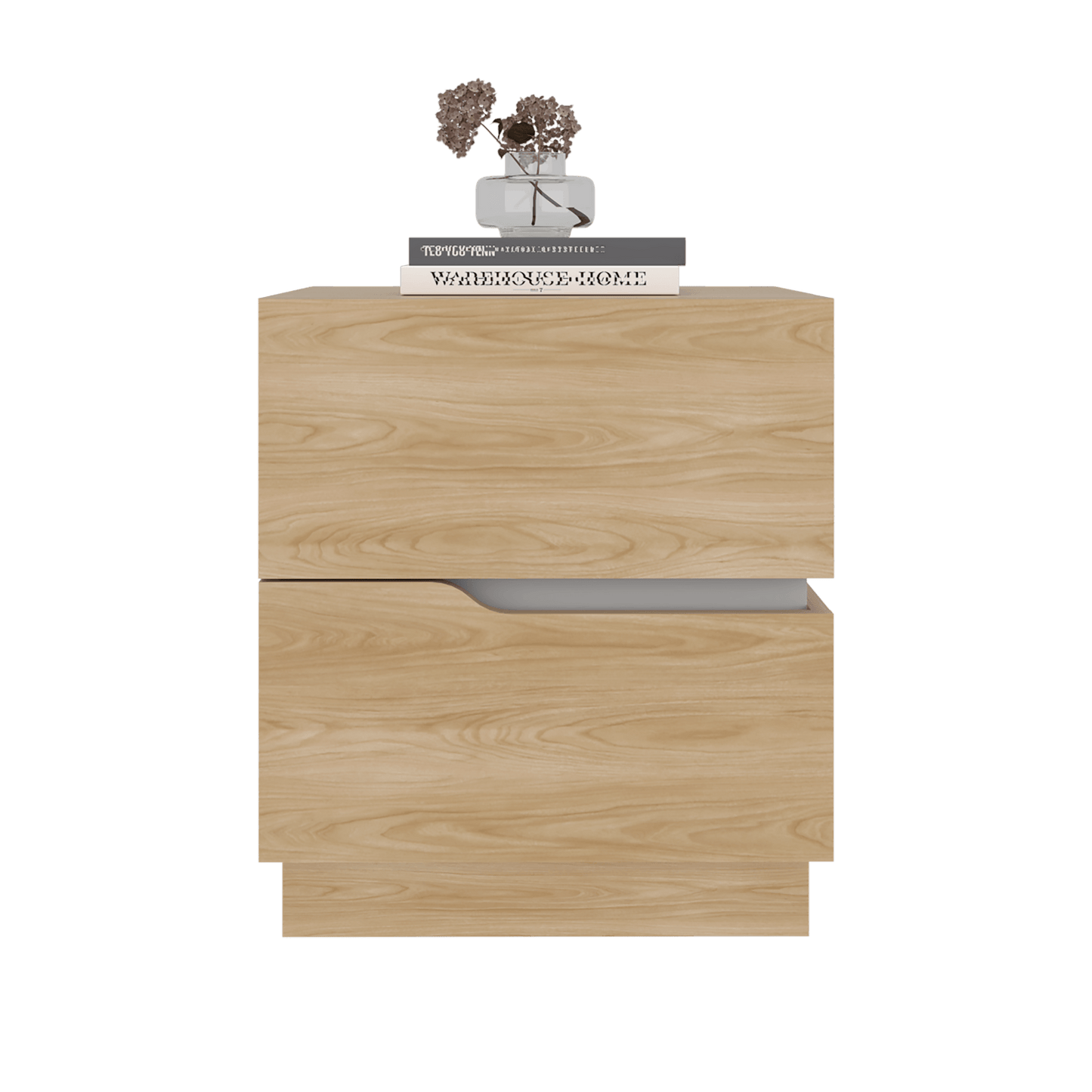 Mesa De Noche Bonnie 50X45X40 Rta Fresno Blanco
