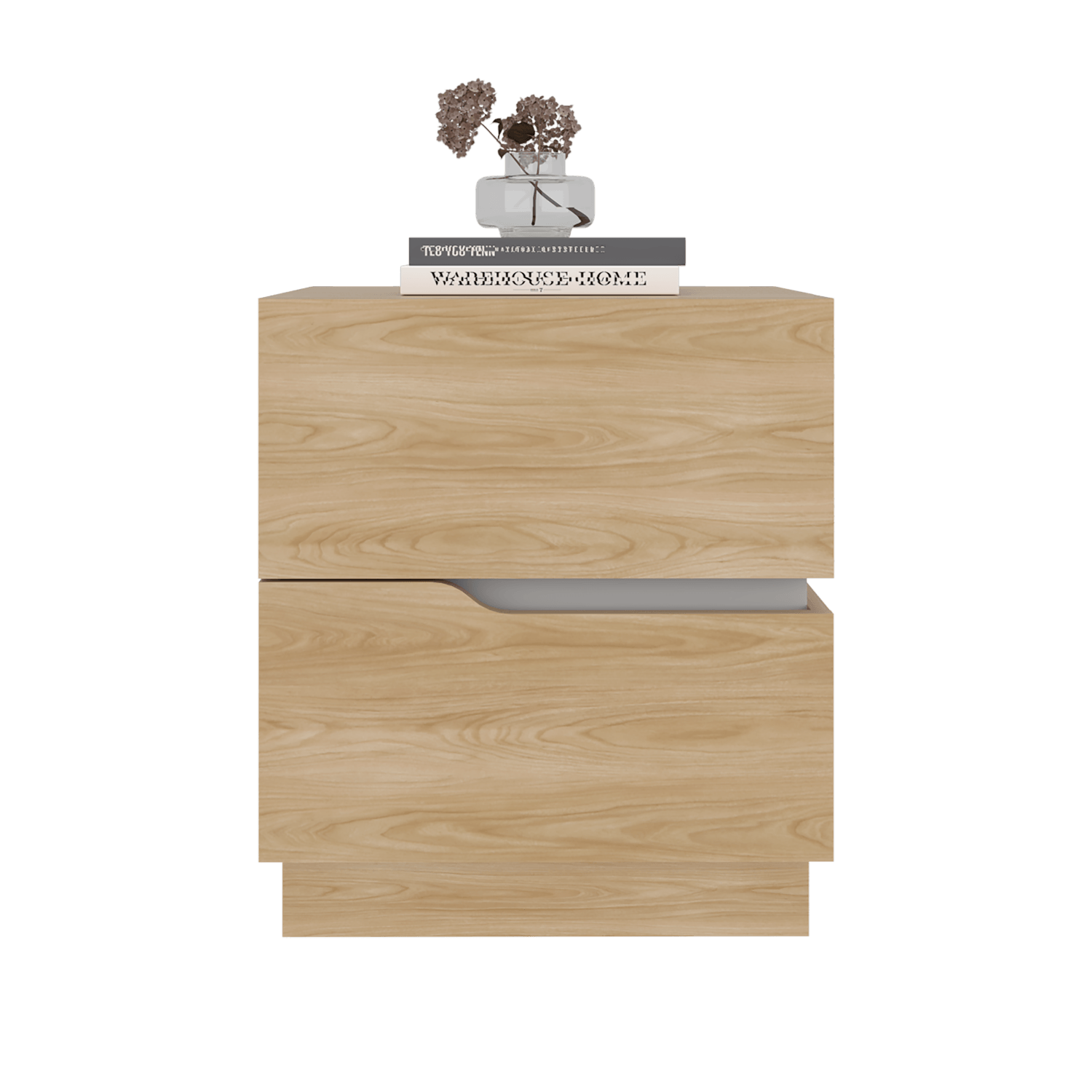 Mesa De Noche Bonnie 50X45X40 Rta Fresno Blanco