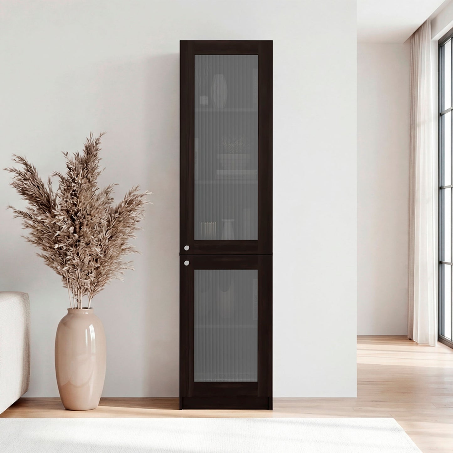 Estante Home E-M6 180X45X31 Rta Kronos Nogal Negro Zf