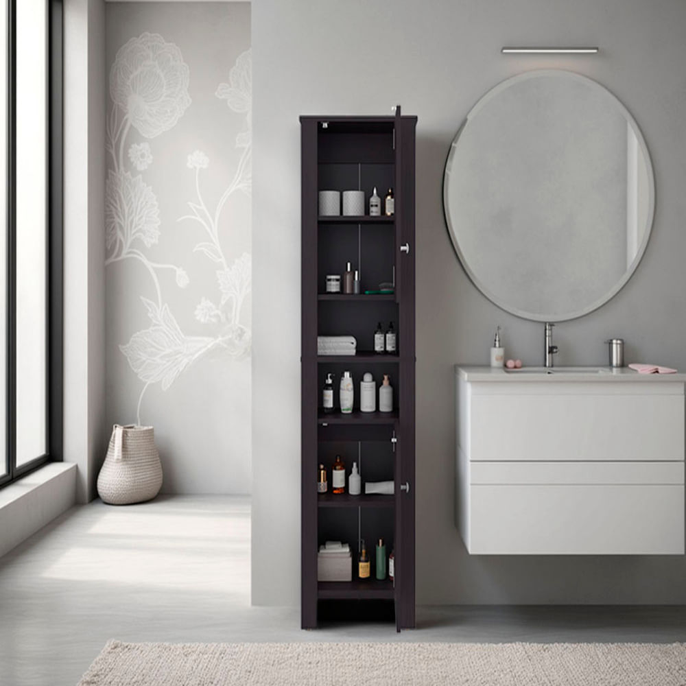Mueble Auxiliar De Baño Vanessa 160X44X27 Rta Wengue  Zf