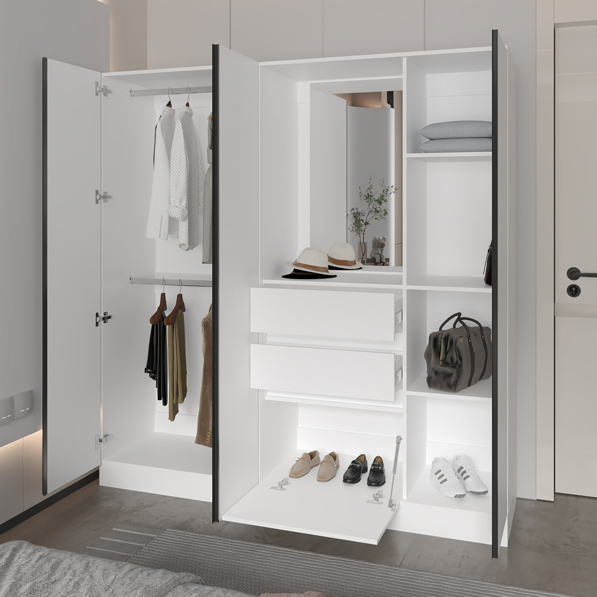 Closet  Kamelot 180 186X177X48,3 Rta Blanco Zf N/A