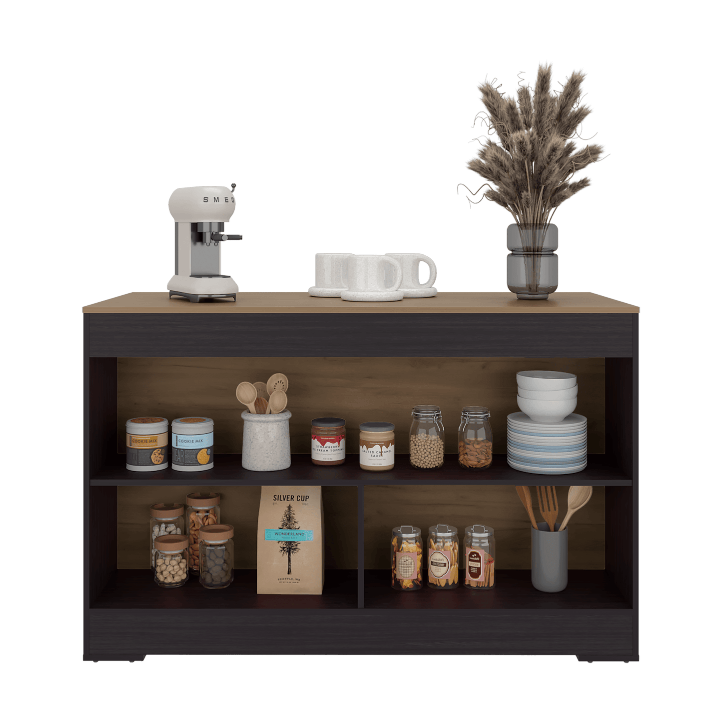 Barra De Cocina Cuenca 88X138X60 Rta Wengue Fresno Zf