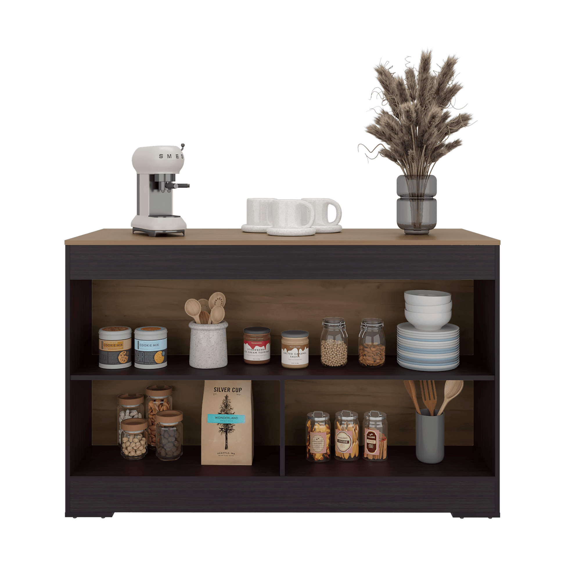 Barra De Cocina Cuenca 88X138X60 Rta Wengue Fresno Zf