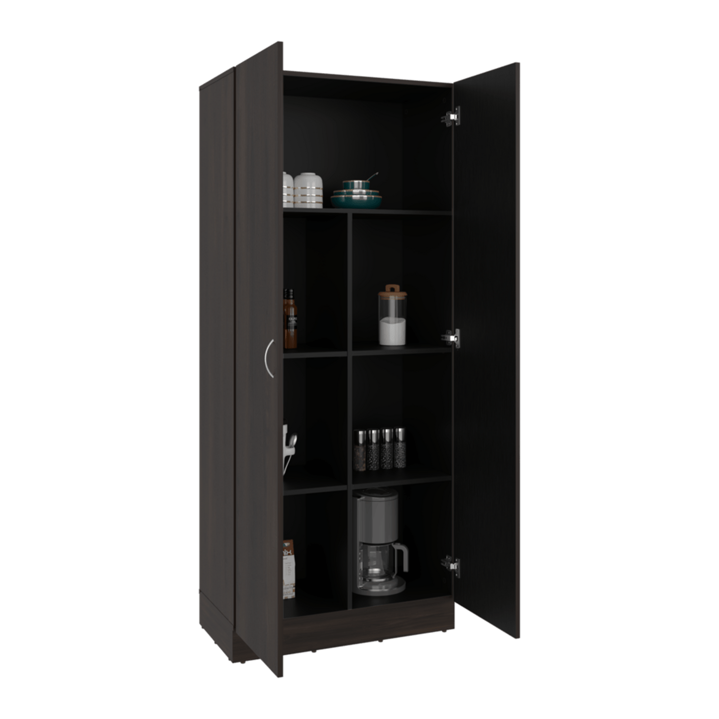 Mueble Alacena Dante 181X76X41 Rta Nogal Wengue Zf