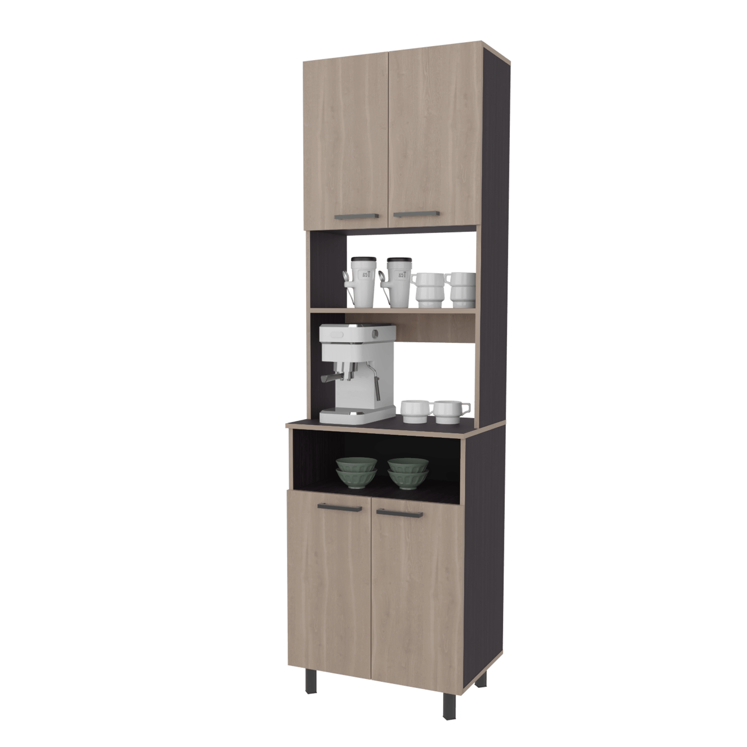 Mueble Alacena Otomo 204X60X41 Rta Wengue + Bardolino Zf