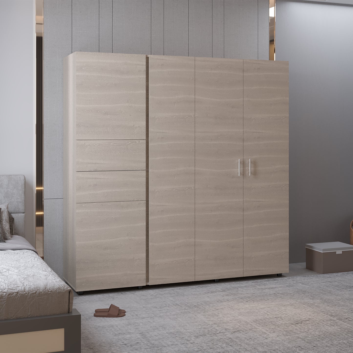 Closet Antalya 200X200X52 Rta Bardolino Blanco N/A