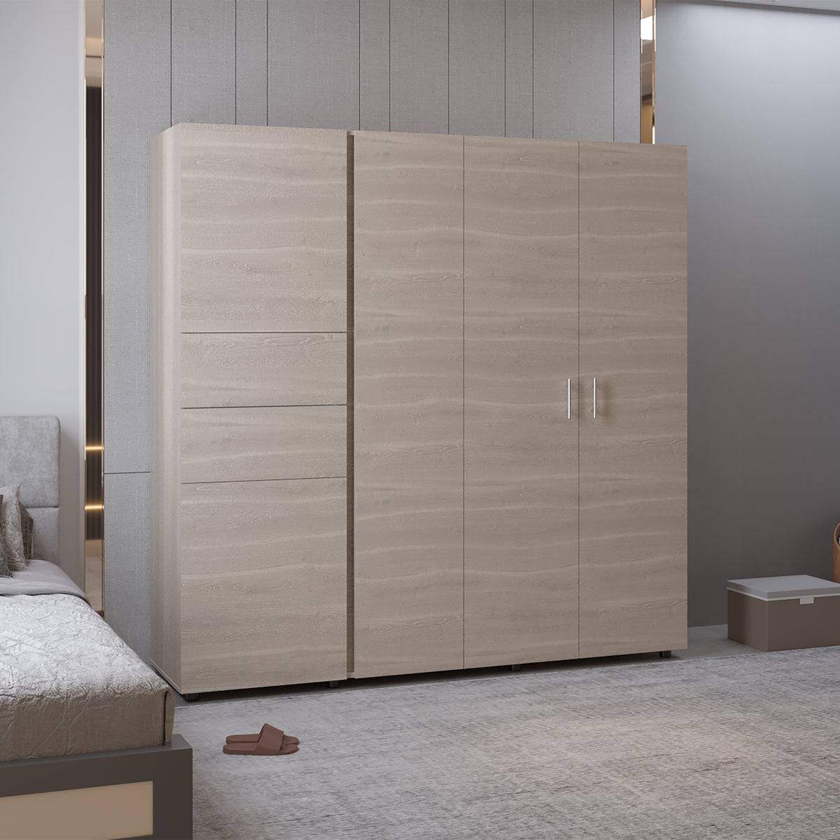 Closet Antalya 200X200X52 Rta Bardolino Blanco N/A