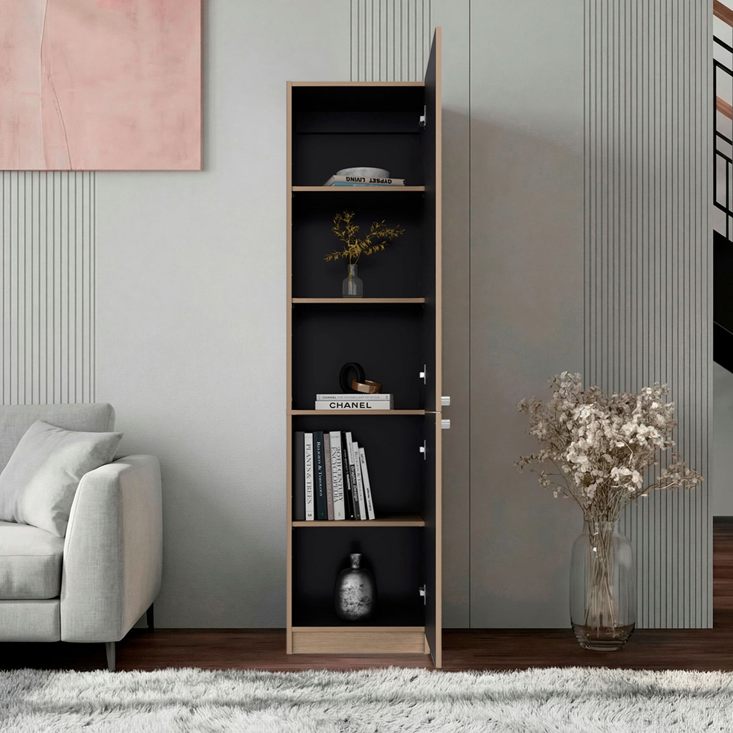 Estante Home E-M5 180X45X31 Rta Cartagena Wengue Zf