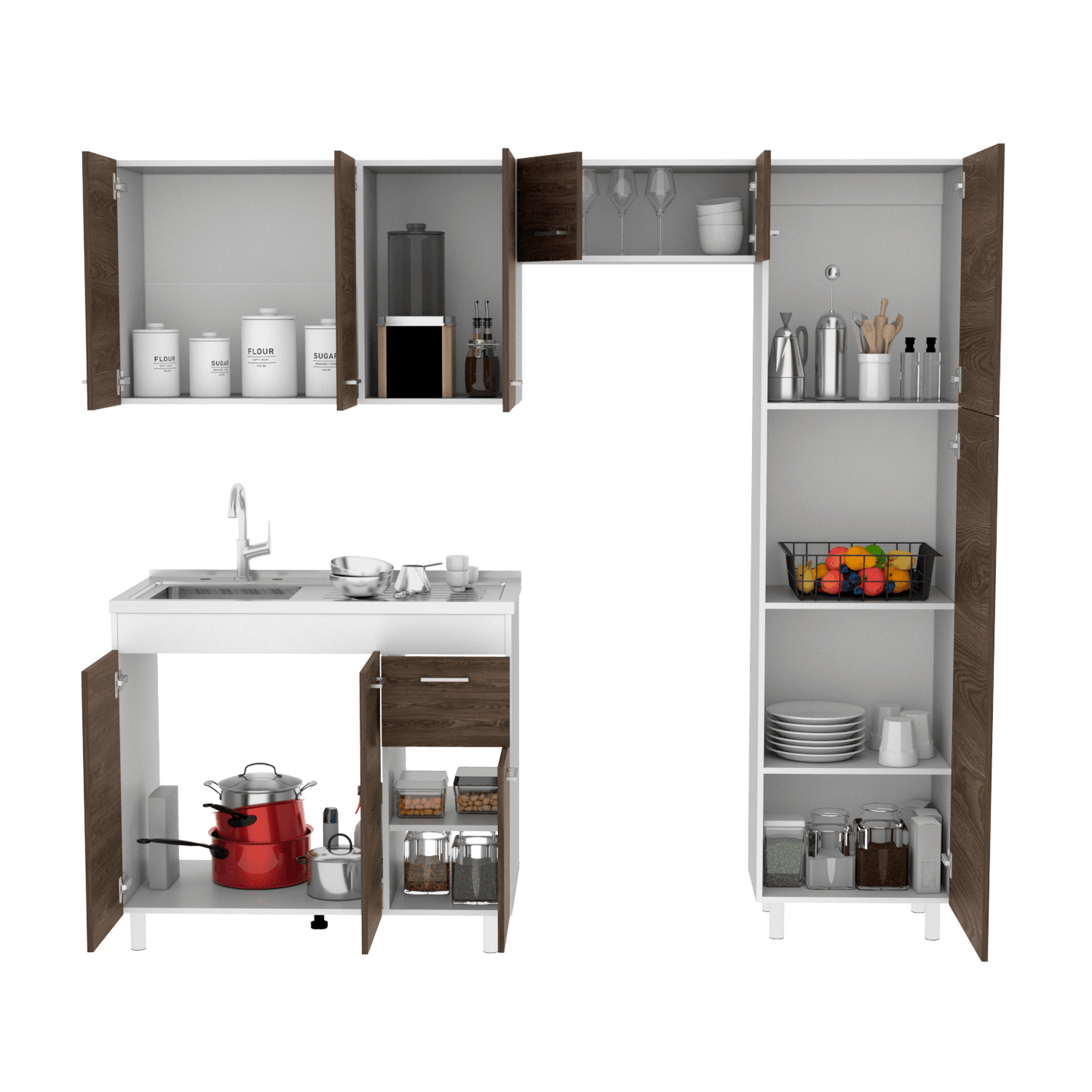 Cocina Completa Volare Rta Blanco + Milan