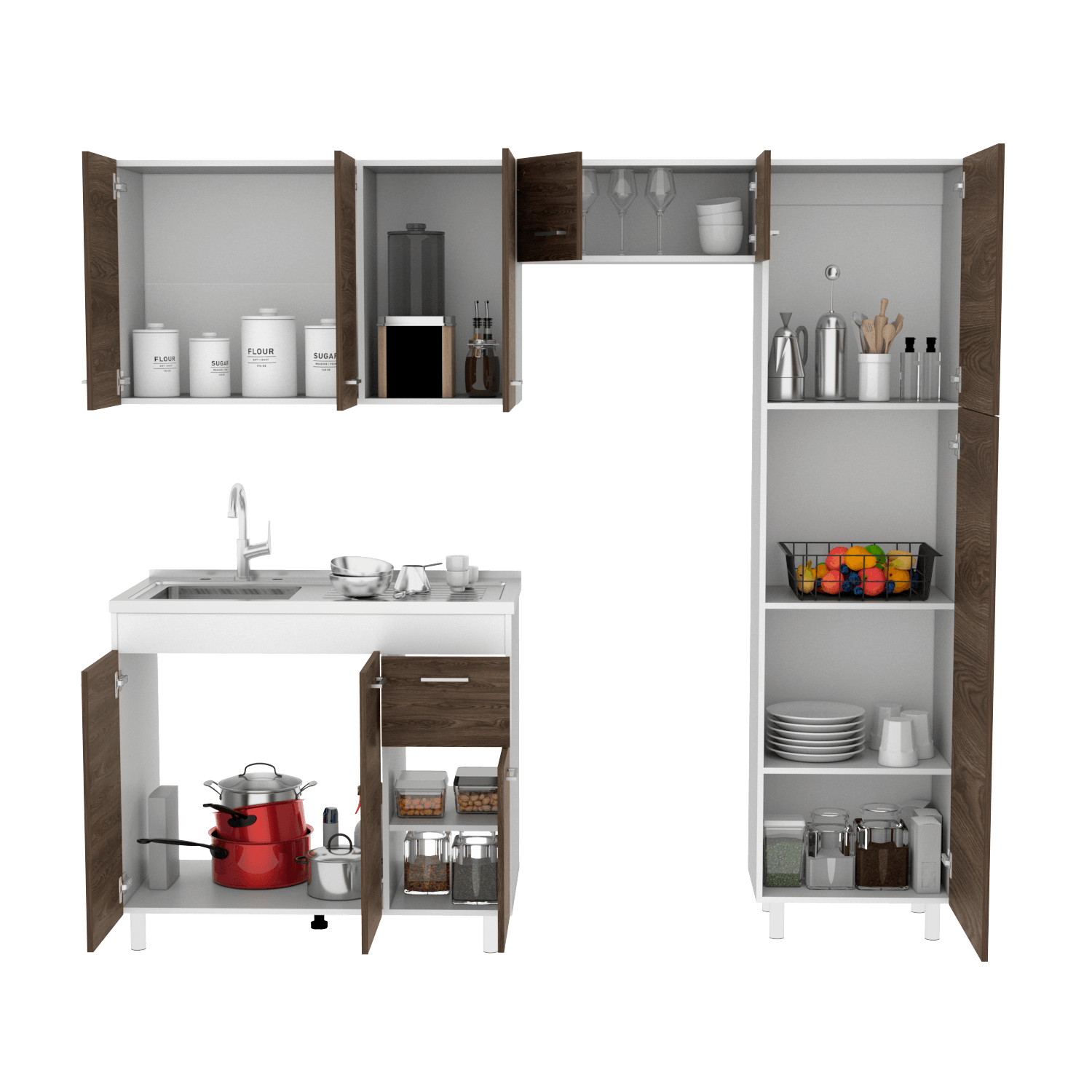 Cocina Completa Volare Rta Blanco + Milan