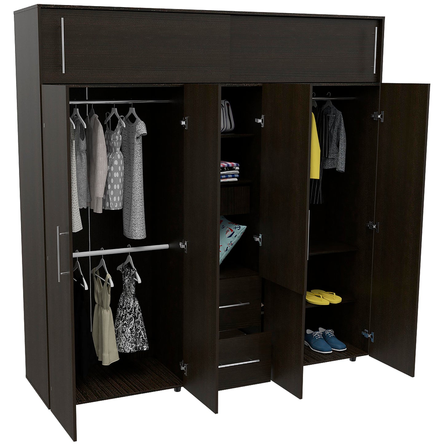 Closet Bigaf 204 X 200 X 50 Rta Wengue
