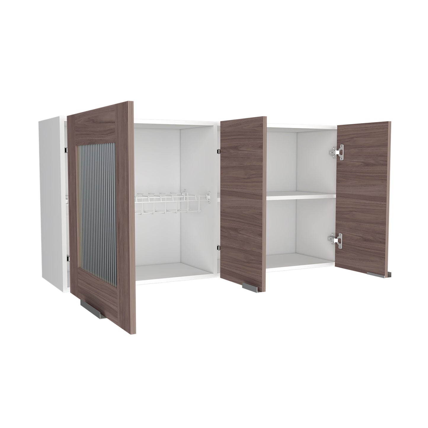 Mueble Superior Fendi Rta Blanco + Castaño