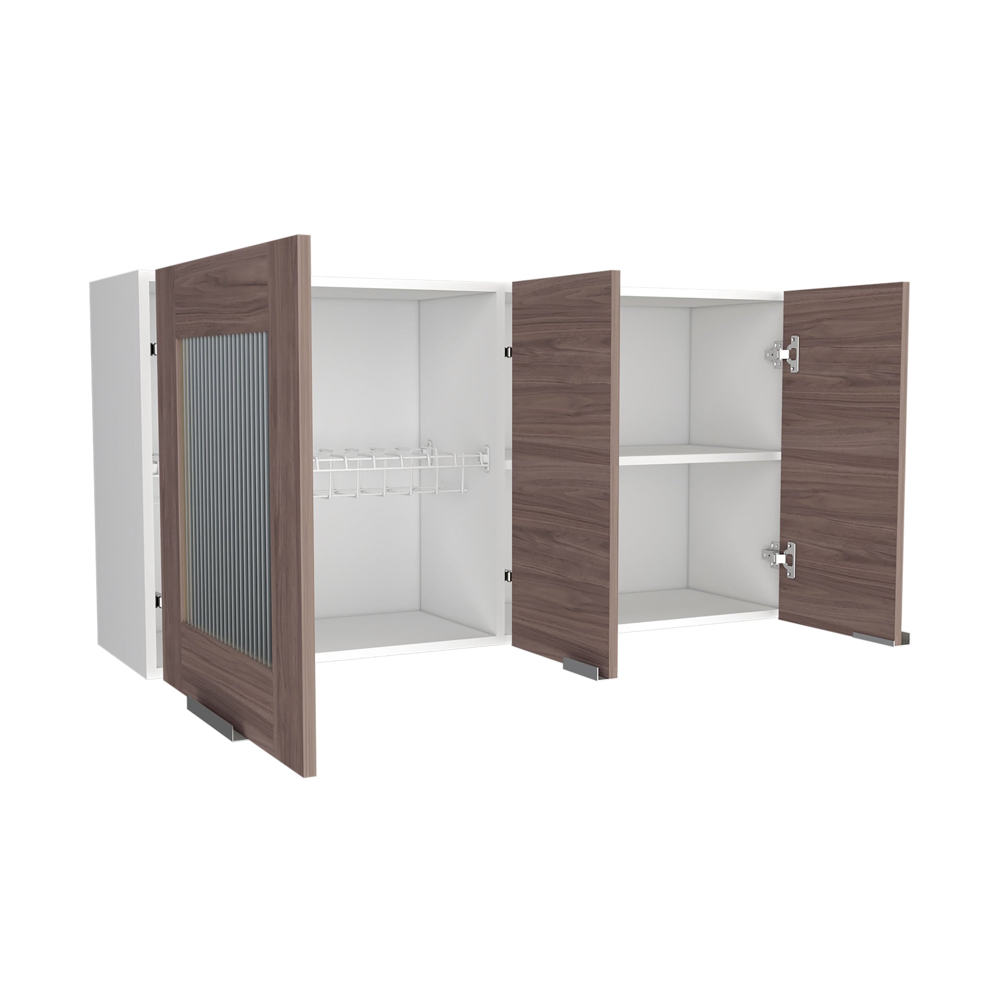 Mueble Superior Fendi Rta Blanco + Castaño