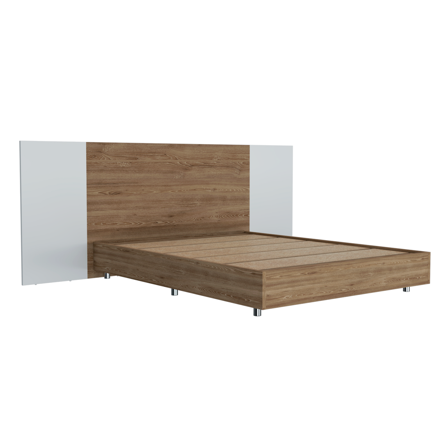 Cama 140 Nebraska Rta Miel + Blanco