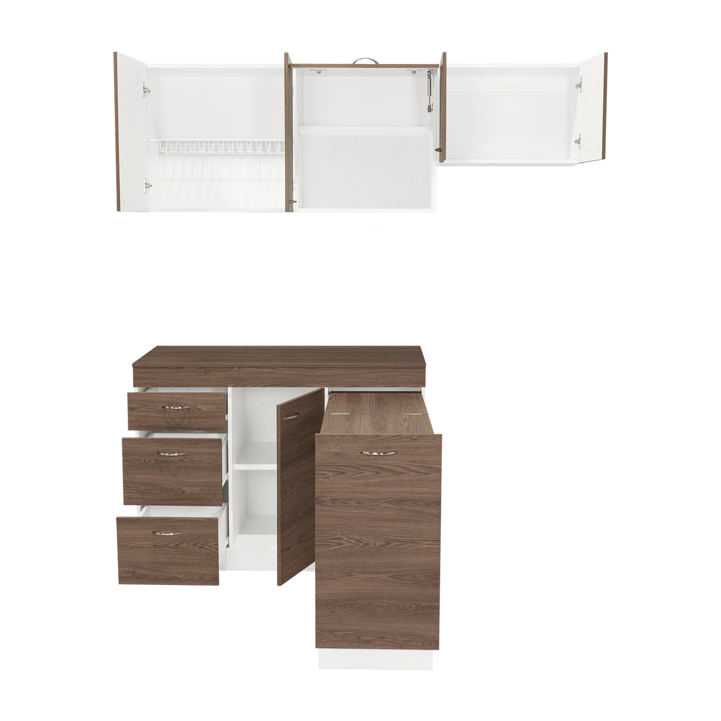 Cocina 120 Grecia Rta Blanco + Milan