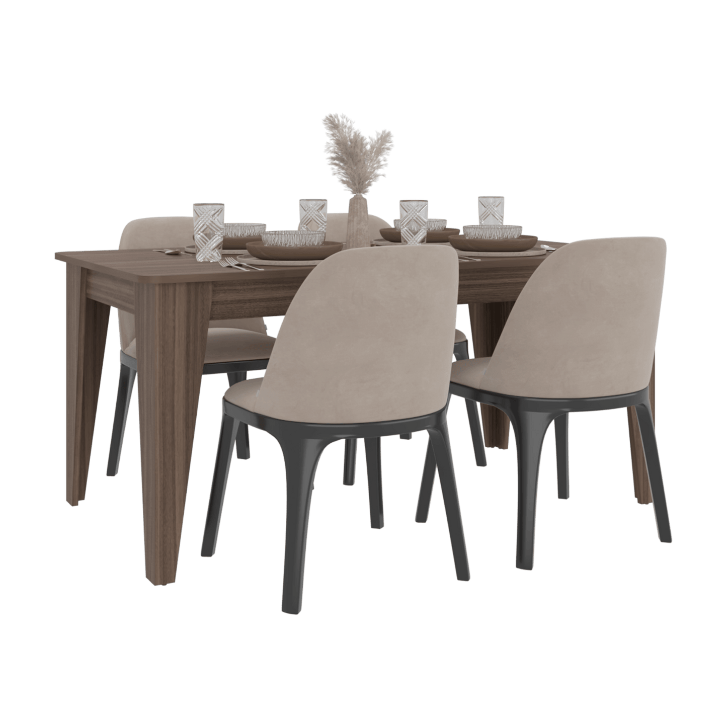 Mesa Comedor Torino 74X160X88 Rta Avellana