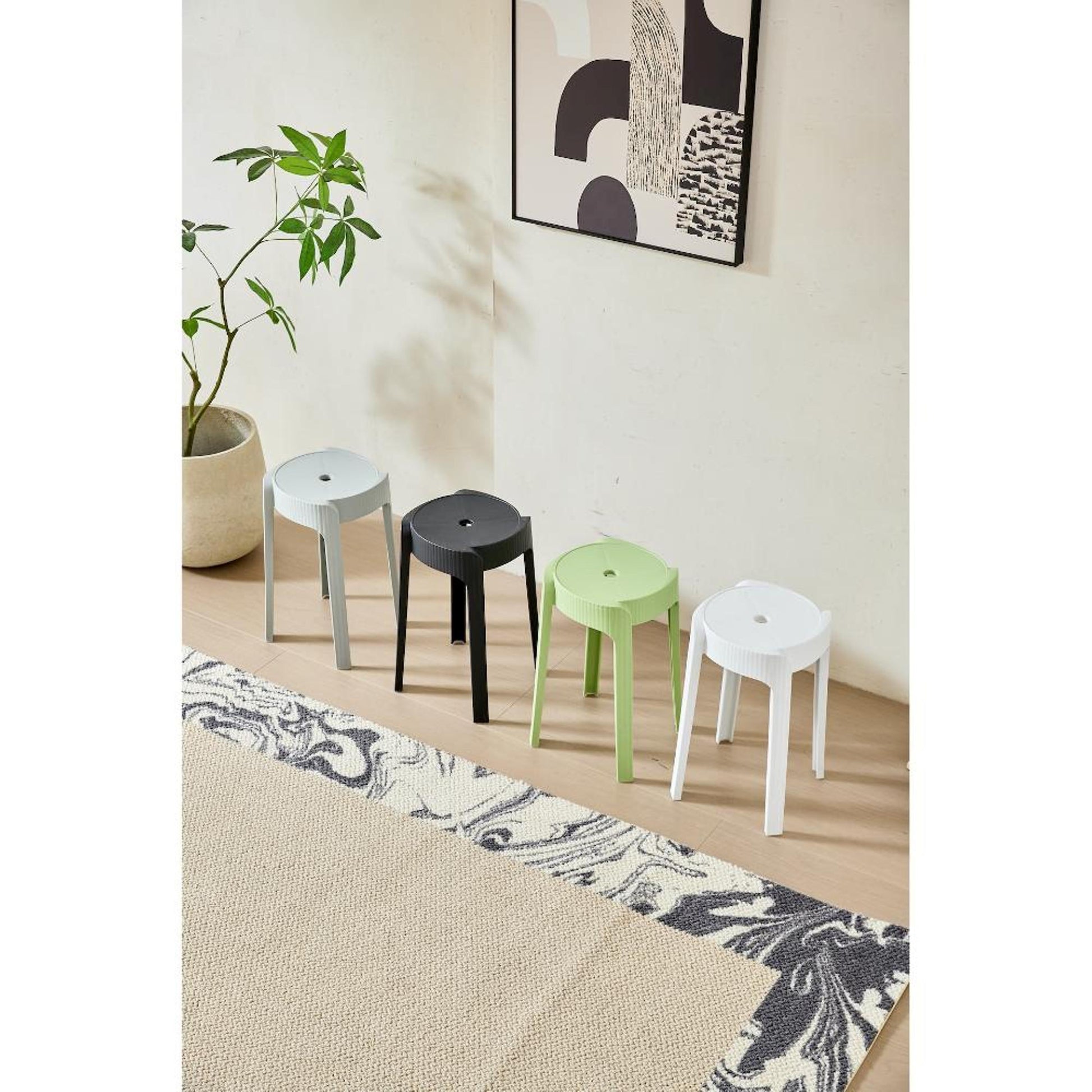 Butaco Apilable Maison 45X30X30 Rta Blanco