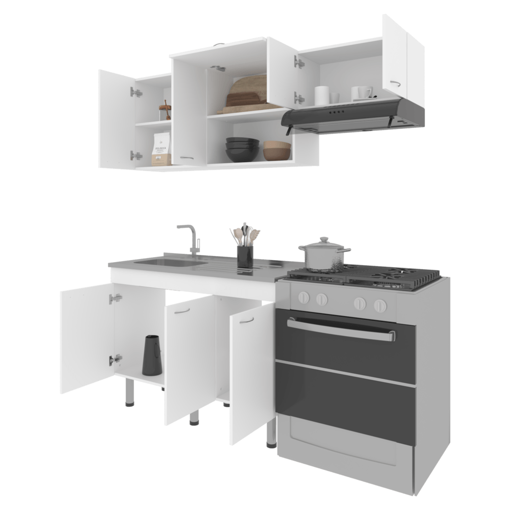 Cocina Oceana Ancho Max 180 Rta Blanco Zf