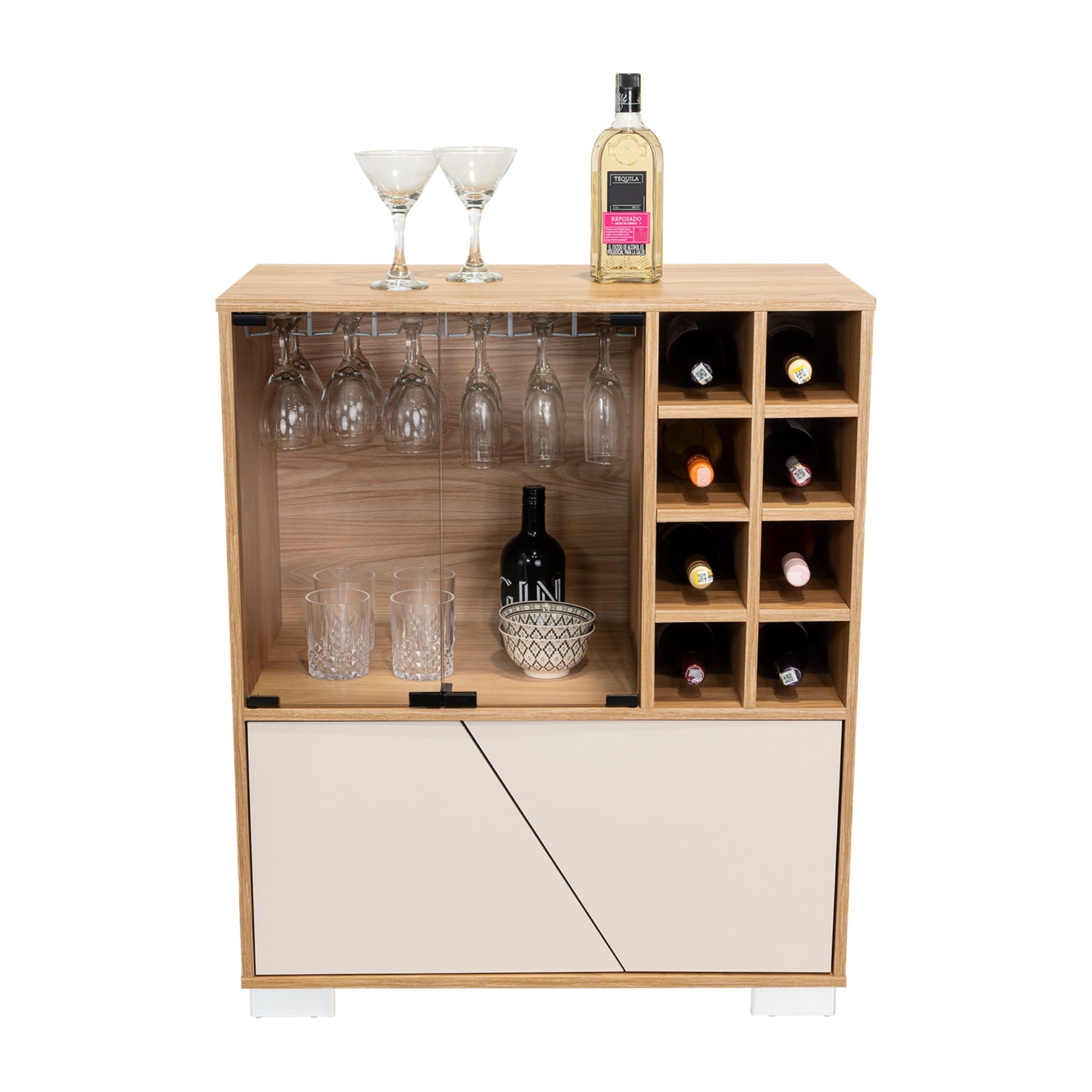 Bar Bajo Fraktal 94X78X40 Rta Fresno Capri