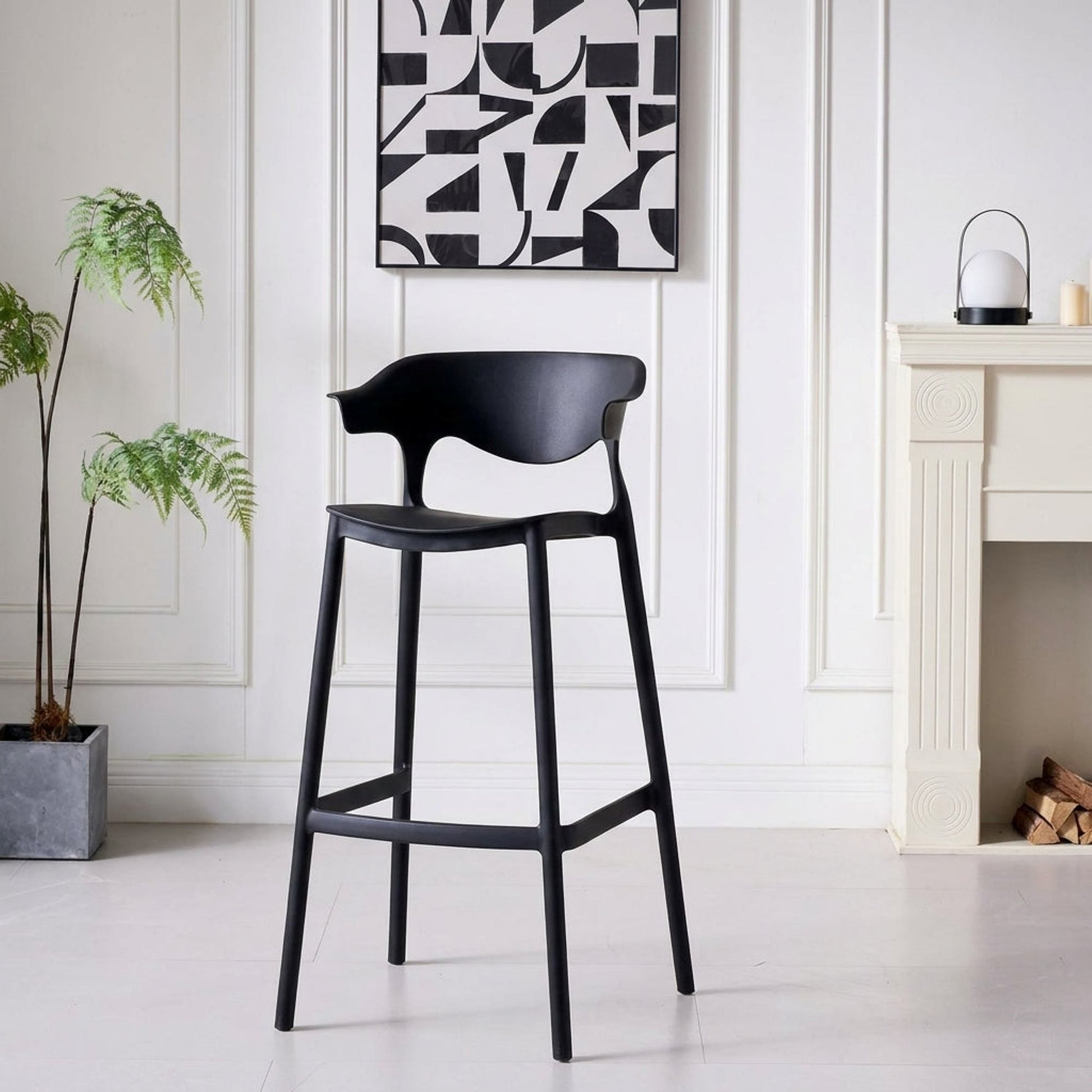 Silla Bar Elena 99X49X48 Rta Negro
