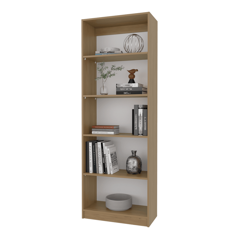 Estante Home E1 4 Espacios Fresno Rta Europeo + Blanco 180X62X29 Zf
